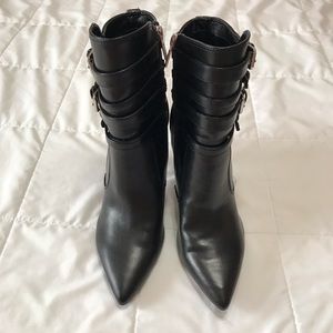 Guess zip up high heel boots